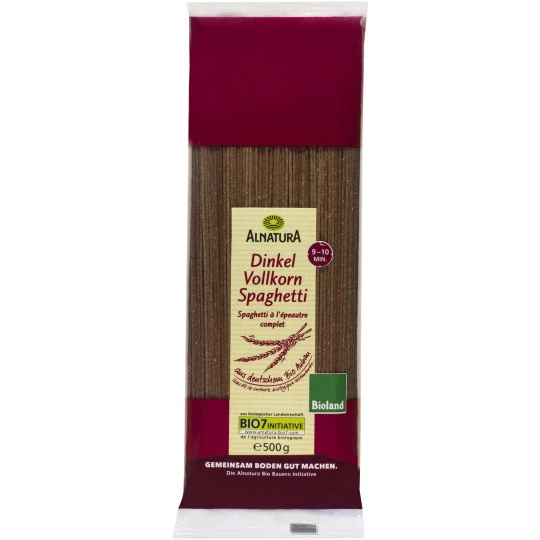 Bio Dinkel Vollkorn Spaghetti 500G 1 Bio Dinkel Vollkorn Spaghetti 500G