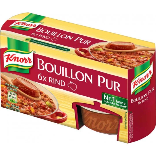 Knorr Bouillon Pur Rind 6ST 168G 1 Knorr Bouillon Pur Rind 6ST 168G