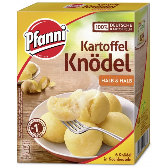Kartoffelknödel Halb & Halb 6 Stück 200G 1 Kartoffelknödel Halb & Halb 6 Stück 200G